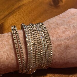 Swarovski Gold Layered Bracelet Bohemian Chic